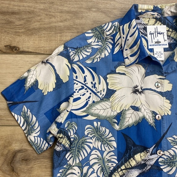 Guy Harvey Silk Hawaiian Shirt‎ - Picture 2 of 16